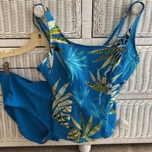 Anita tankini bathing suit sz 12 w/ C cup